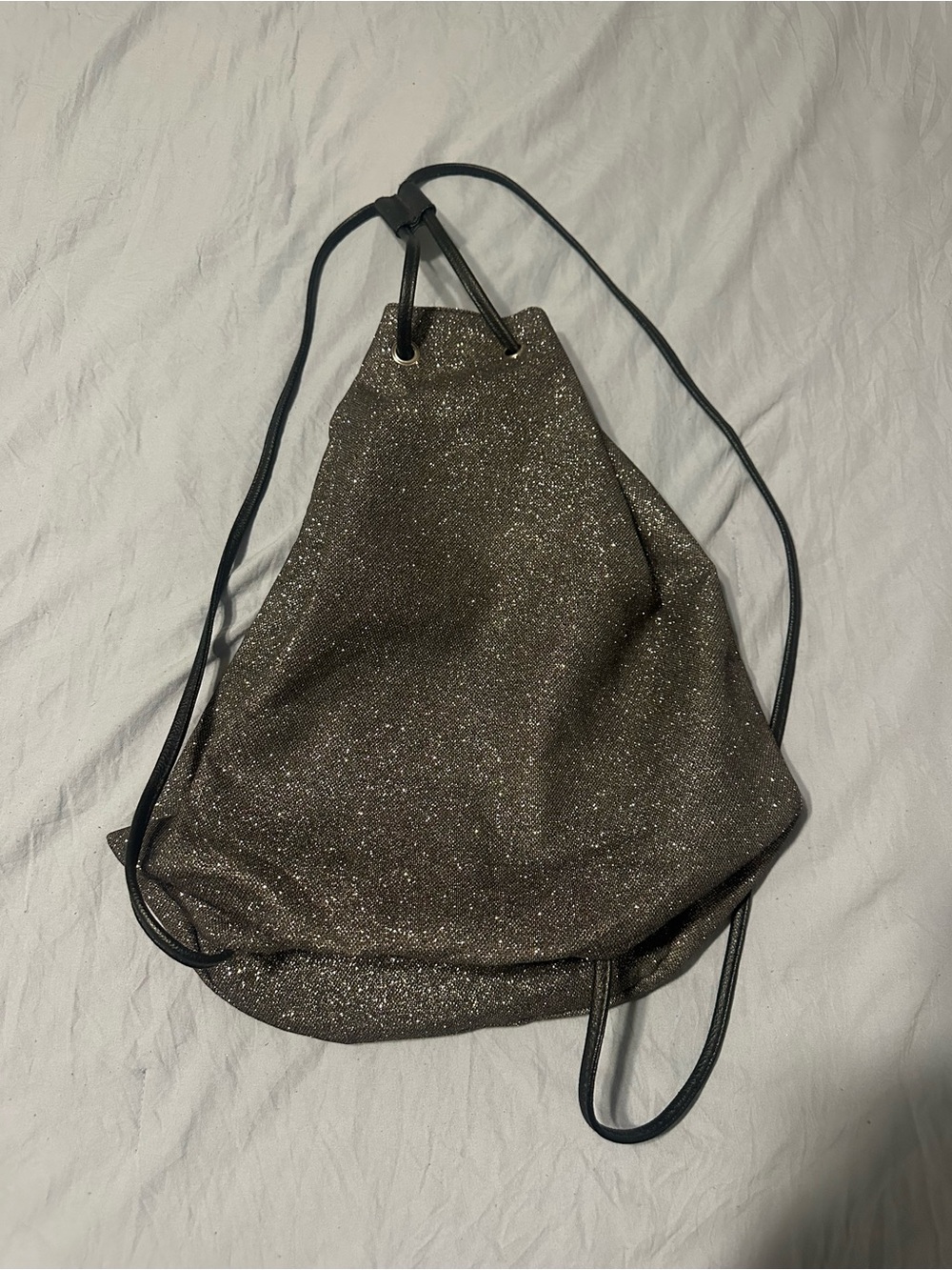 Victoria's Secret Sparkle Drawstring Backpack in Silver - Picture 4 of 5